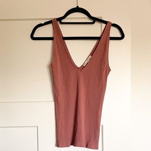 Deep v neck tank